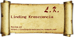 Linding Kreszcencia névjegykártya